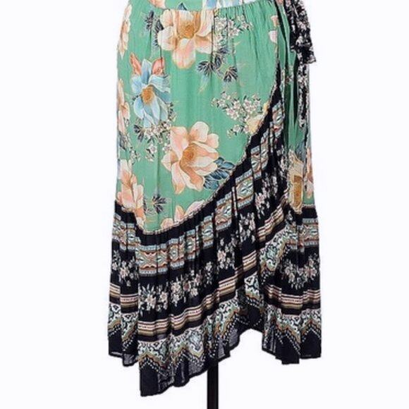 Farm Rio for Anthropologie Monica Wrap Dress L - Picture 5 of 9